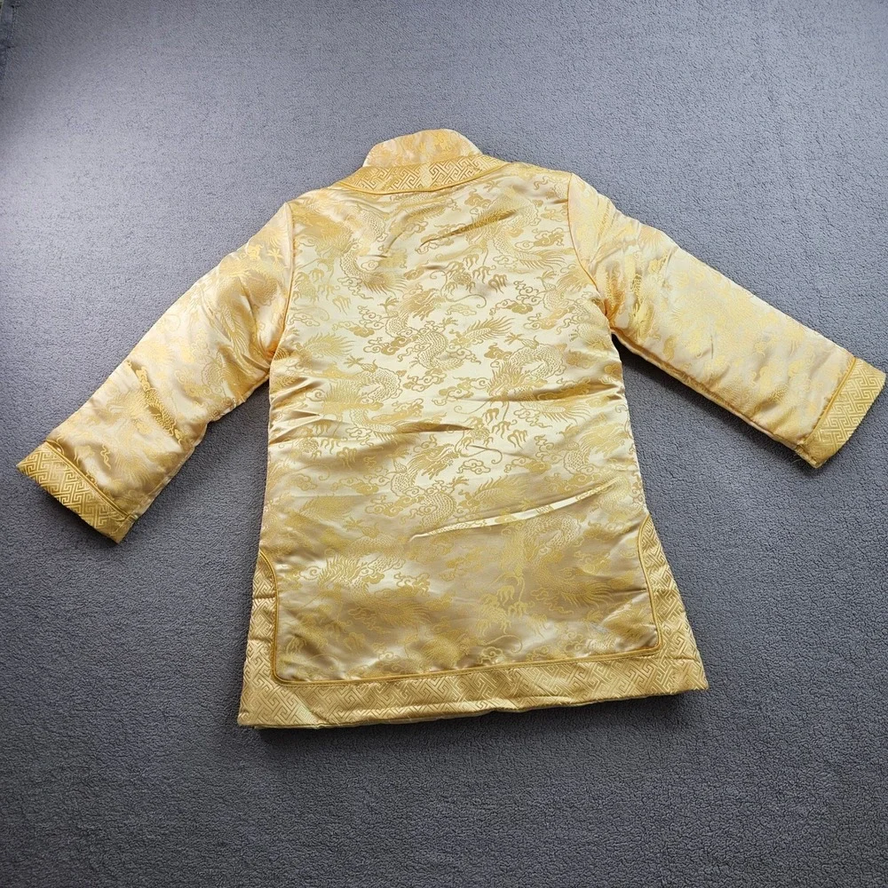 Yang Yu Traditional Chinese Tang Suit Jacket Boys‎ 15 Gold Embroidered Mandarin